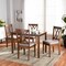 Baxton Studio Sefa Grey Upholstered and Walnut Wood 5-Piece Dining Set 173-9882-8959 - alternate 9